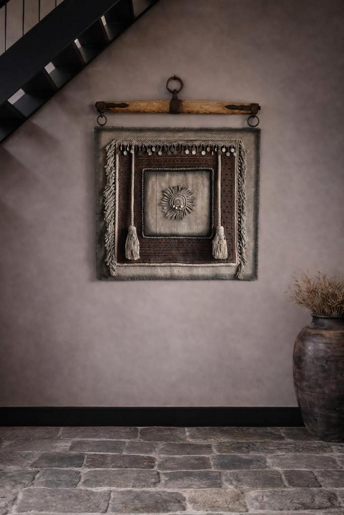 Kelim kalkdoek, landelijk wanddoek, hoffzstijl, juk, Antiek en Kunst, Kunst | Schilderijen | Abstract, Ophalen of Verzenden