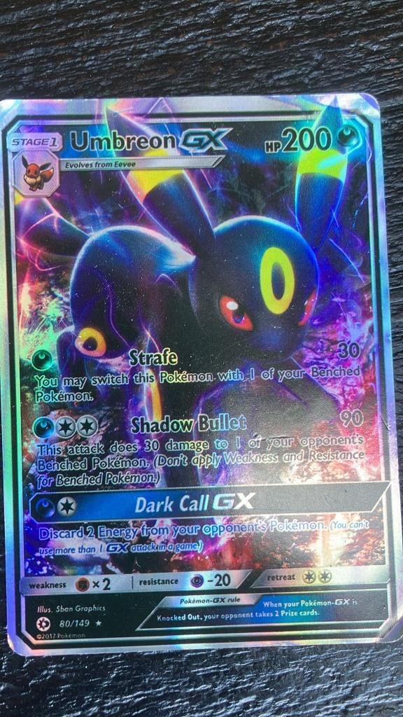 Bundle – Umbreon GX + rares (Skuntank, Electrode, Decidueye), Ophalen of Verzenden, Zo goed als nieuw, Meerdere kaarten