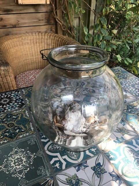 Glazen bol voor decoratie, Ophalen of Verzenden, Zo goed als nieuw