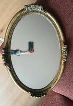 Brocante vintage spiegel, Ophalen, Ovaal, Minder dan 50 cm, Minder dan 100 cm