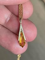 Double vintageketting met art-decohanger, Ophalen of Verzenden, Zo goed als nieuw, Goud, Overige materialen