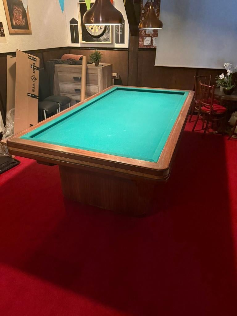 Klassieke Wilhelmina biljarttafel compleet, Ophalen, Zo goed als nieuw, Biljarttafel