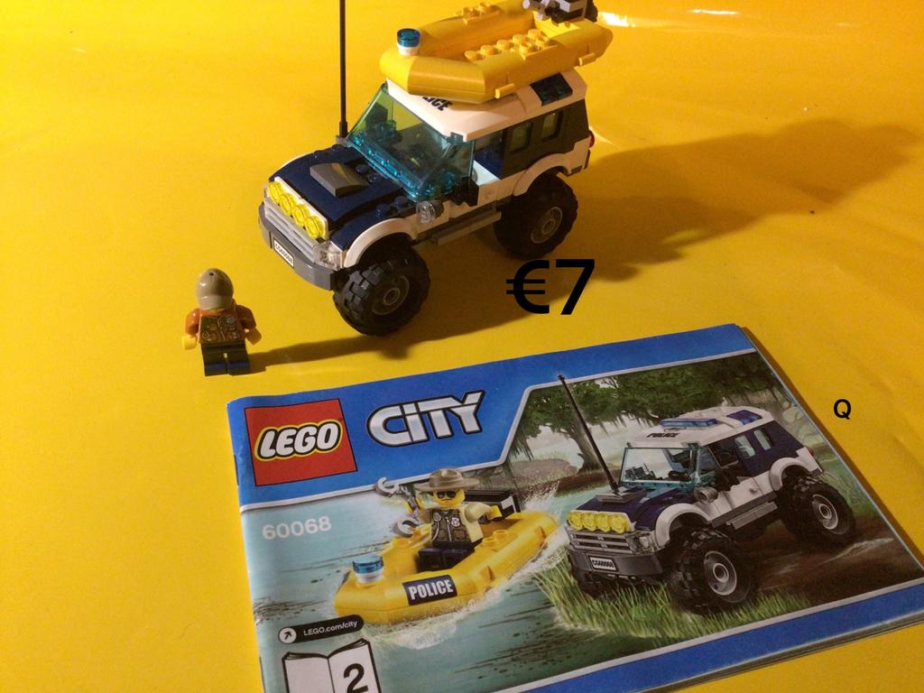 Lego City 60068 politie terreinwagen + boot. En andere sets, Ophalen of Verzenden, Gebruikt, Complete set, Lego