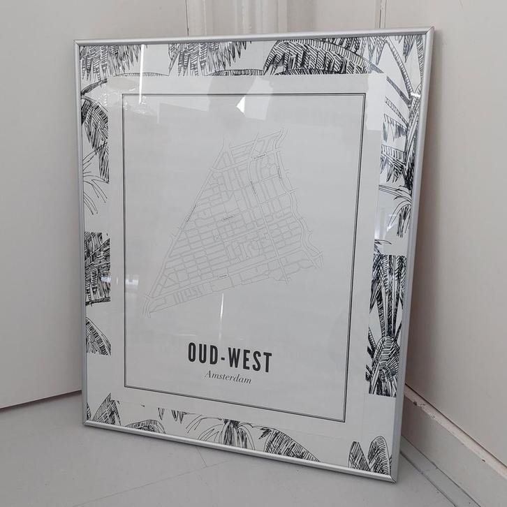 LIJST 60x50 + WIJCK Poster Oud-west Amsterdam Schilderij Art, Audio, Tv en Foto, Fotografie | Fotolijsten, Ophalen