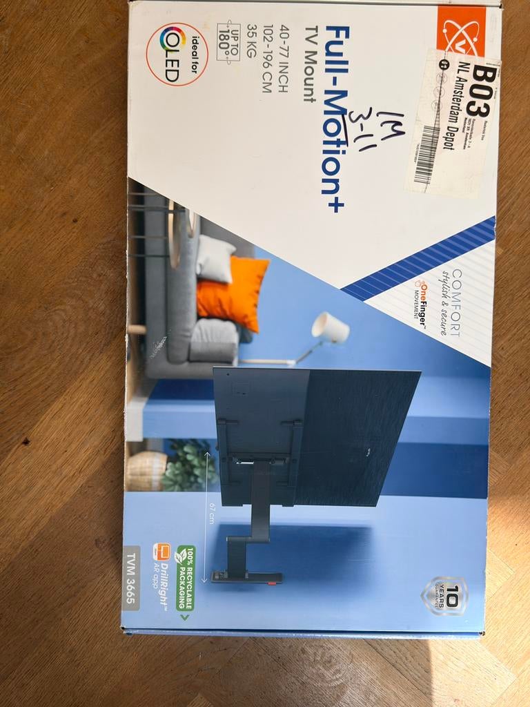 Tv Arm TVM 3665, Audio, Tv en Foto, Televisiebeugels, Ophalen, Zo goed als nieuw