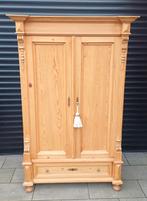 Prachtige Grote antiek grenen kast/meidenkast/kledingkast, Antiek en Kunst, Antiek | Meubels | Kasten, Ophalen of Verzenden