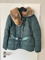 Donkergroene Airforce winterjas met bontkraag, Ophalen of Verzenden, Gedragen, Maat 42/44 (L), Groen