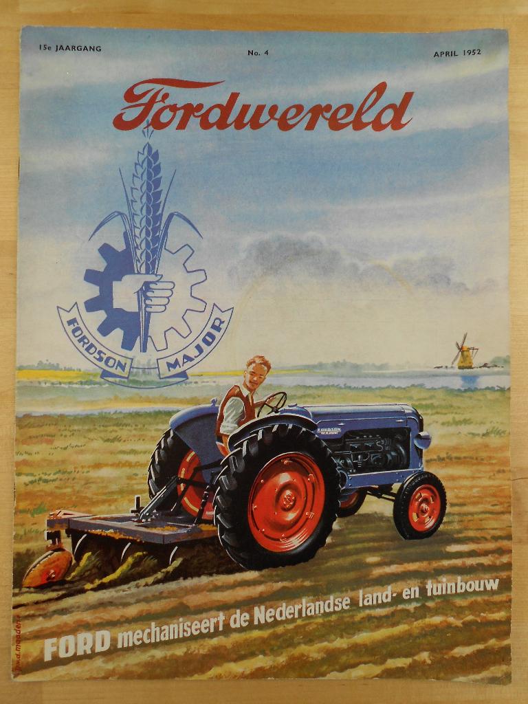 Ford Wereld April 1952 – Fordson Major - Fordwereld, Ford, Ophalen of Verzenden, Zo goed als nieuw, Fordson