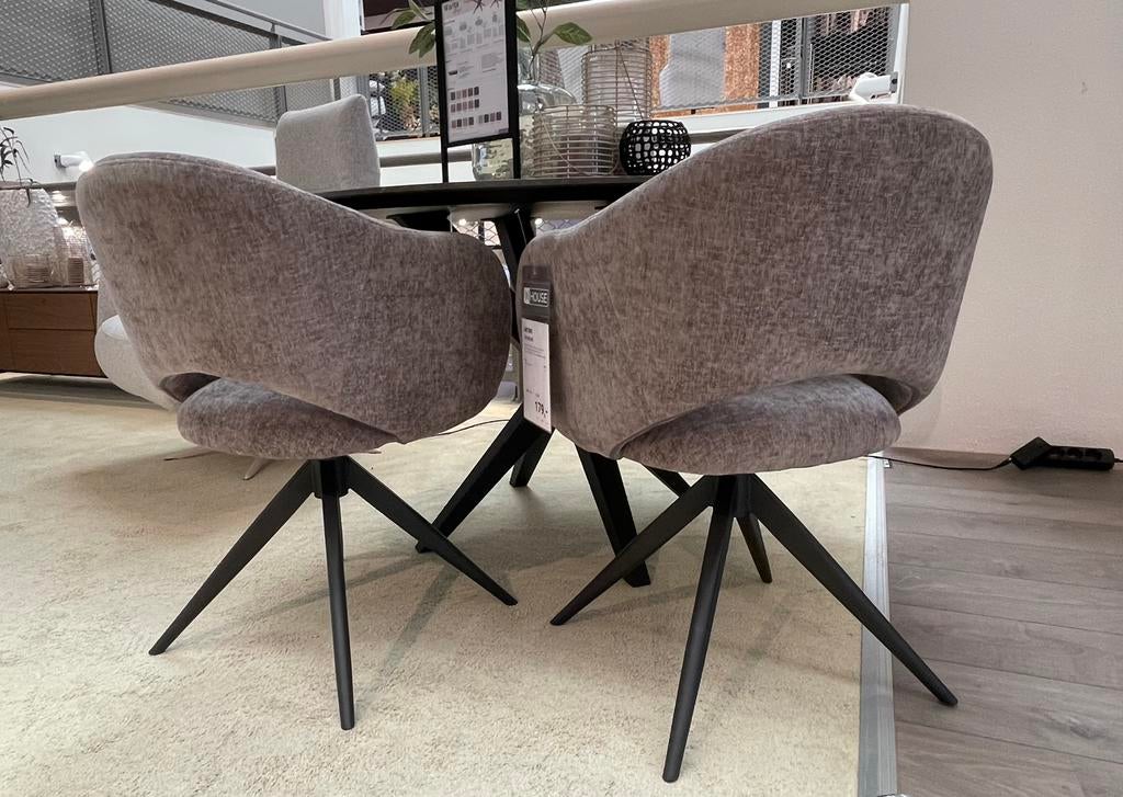 Antonio armstoelen set van 4 stuks, Ophalen, Nieuw, Vijf, Zes of meer stoelen, Stof