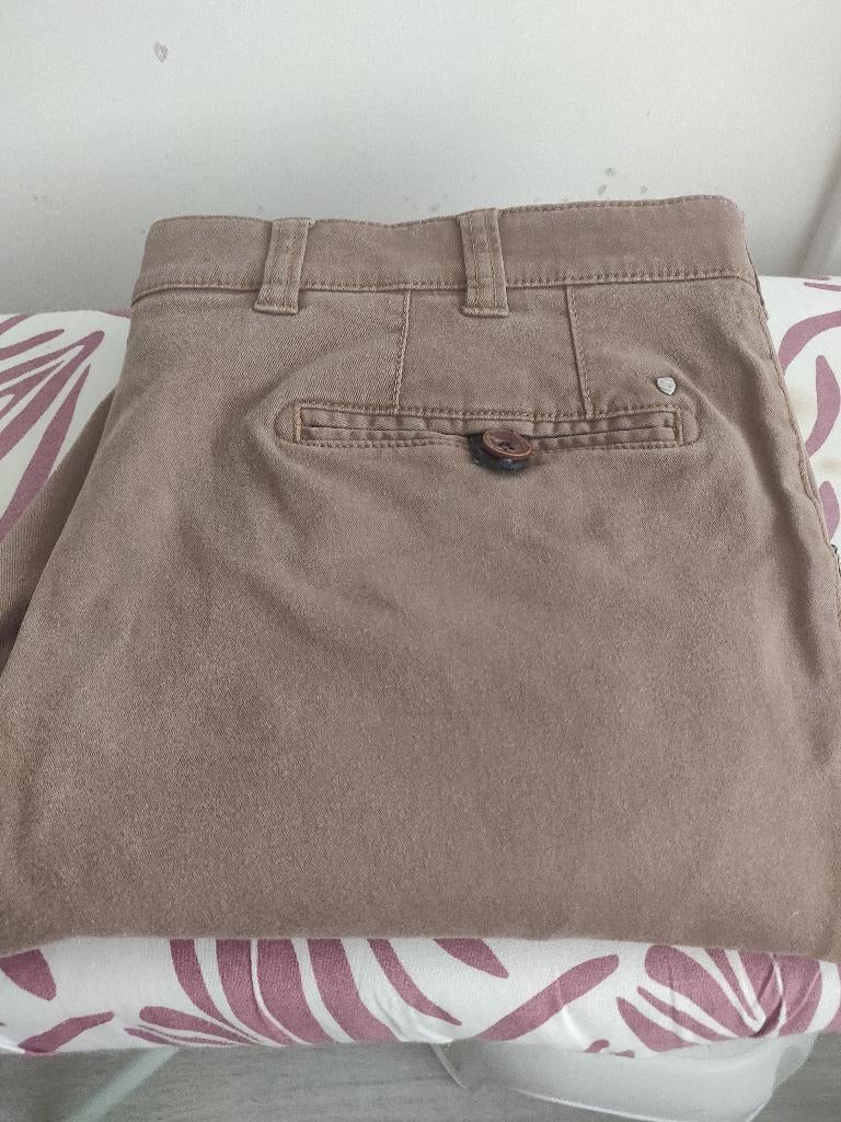 Heren broek, Kleding | Heren, Maat 52/54 (L), Verzenden, Beige, Zo goed als nieuw