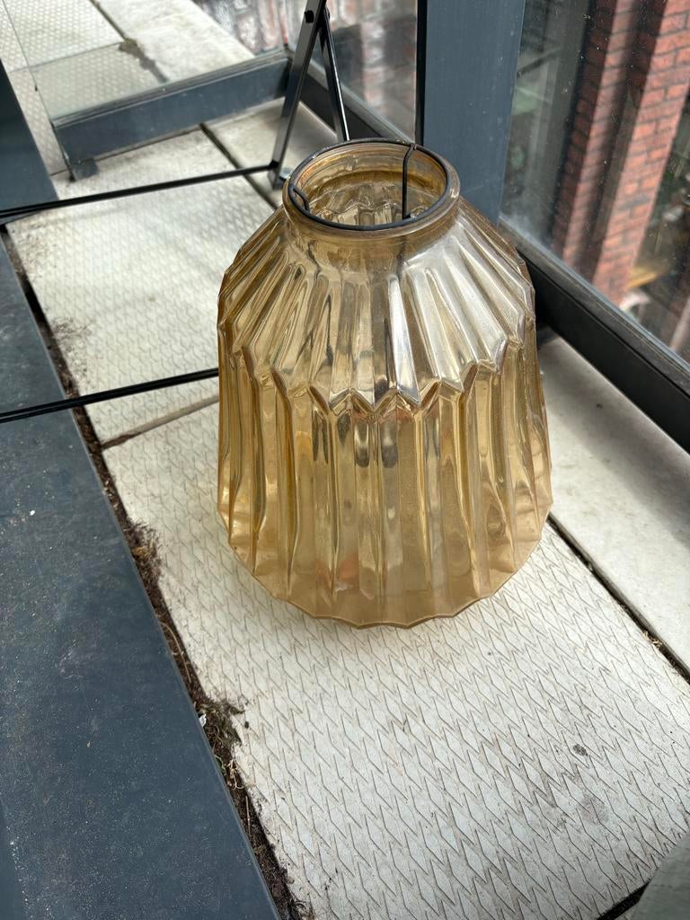 Glazen windlicht, Ophalen, Overige materialen, Overige kleuren, Zo goed als nieuw