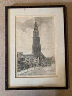 Ets van Marten Klomp, de Martinitoren in Groningen, Antiek en Kunst, Kunst | Etsen en Gravures, Ophalen