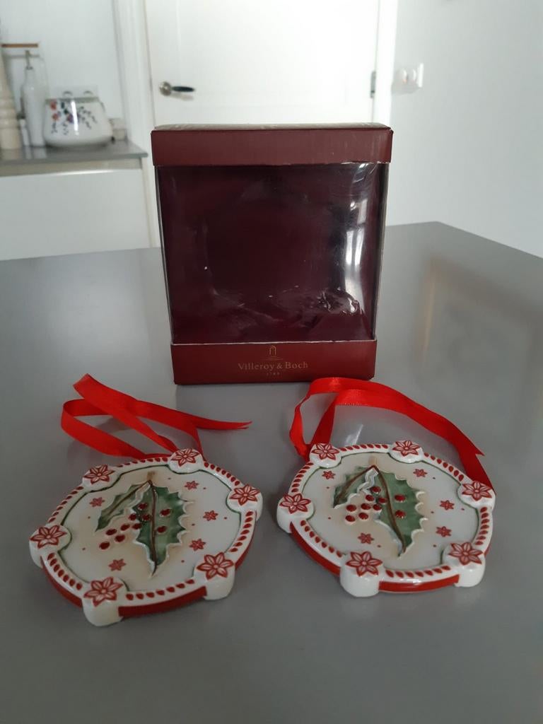 2 Kersthangers Villeroy en Boch Bakery Decoration Nieuw, Diversen, Kerst, Ophalen of Verzenden, Nieuw