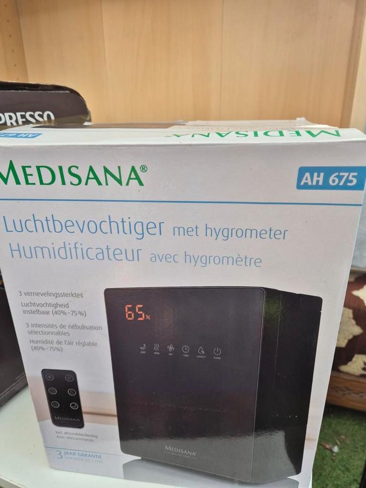 Medisana AH 675 Luchtbevochtiger met Hygrometer, Witgoed en Apparatuur, Luchtbehandelingsapparatuur, Zo goed als nieuw, Luchtbevochtiger