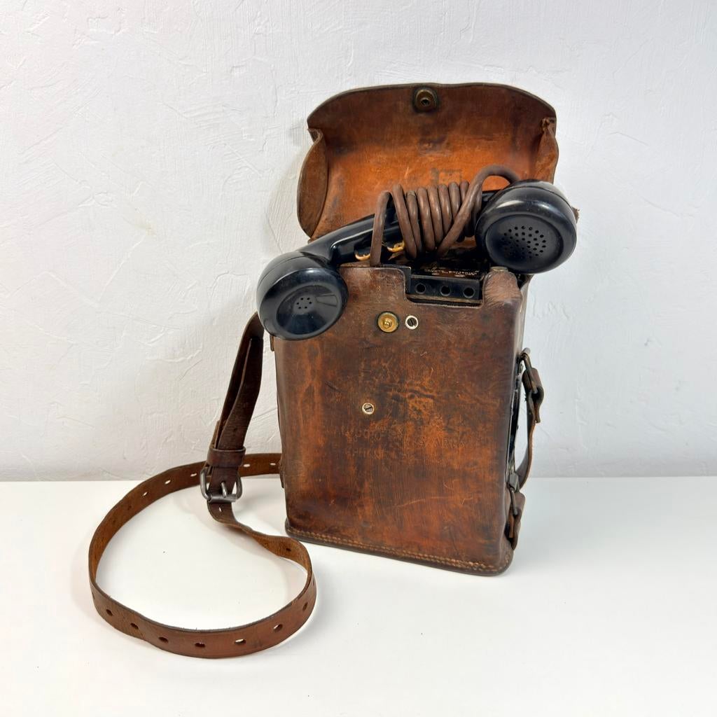 WWII Amerikaanse Signal Corps EE‑8‑B veldtelefoon, Verzamelen, Militaria | Tweede Wereldoorlog, Amerika, N, Overige typen, Ophalen of Verzenden