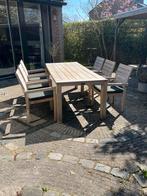 Rough Furniture Teakhouten Tuintafel met 6 Stoelen, Ophalen, Gebruikt, Eettafel, 6 zitplaatsen
