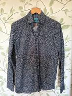 British Indigo blauw wit overhemd rondjes maat 39 medium, Blauw, Zo goed als nieuw, British Indigo, Halswijdte 39/40 (M)