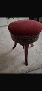 Piano kruk rond, Ophalen, In hoogte verstelbaar, Gebruikt, Hout