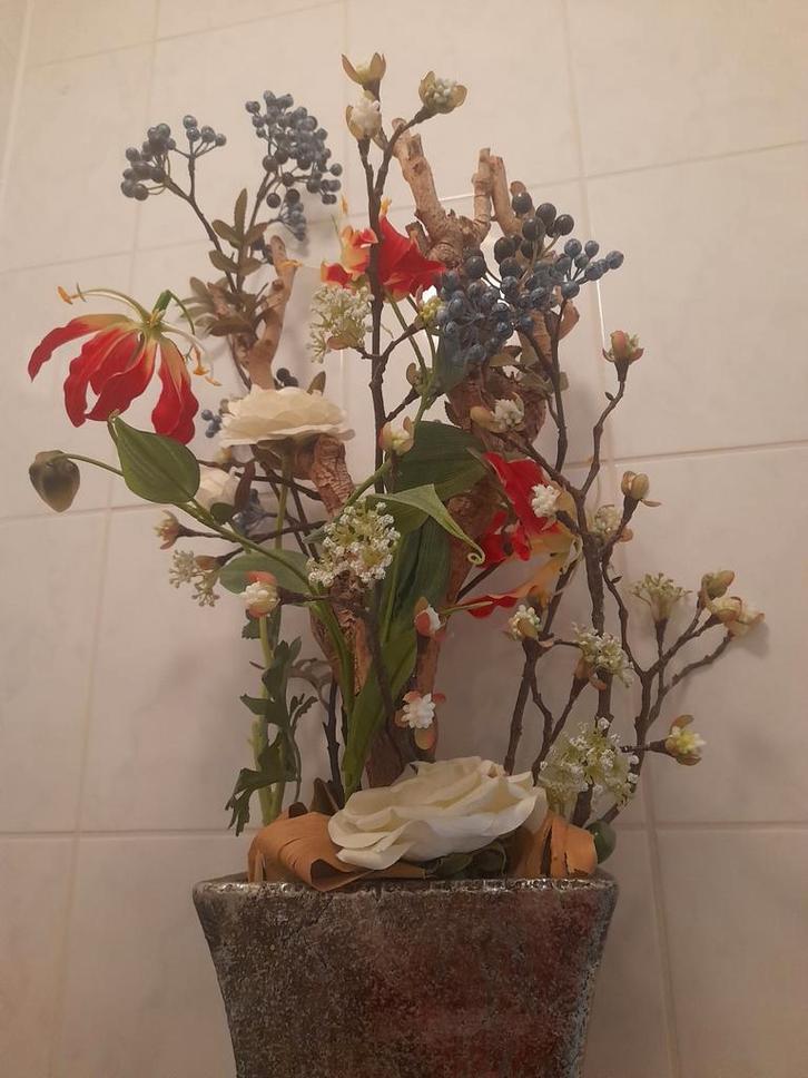 Kunstbloemen met vaas, hoogte 100cm, Huis en Inrichting, Woonaccessoires | Kunstplanten en Kunstbloemen, Ophalen