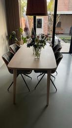 Houten eettafel met afgeronde hoeken, Huis en Inrichting, Tafels | Eettafels, Ophalen, Gebruikt, Eikenhout, 50 tot 100 cm