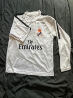 Real Madrid Thuisshirt Lange Mouwen - Wit, Kinderen en Baby's, Kinderkleding | Maat 146, Ophalen, Gebruikt