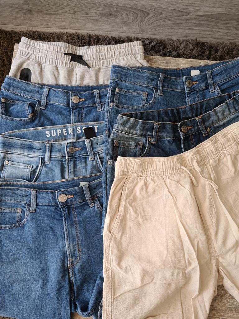 Jongens korte broek - shorts - maat 158 - 7x, Kleding | Heren, Ophalen of Verzenden, Gedragen, Blauw, Overige jeansmaten