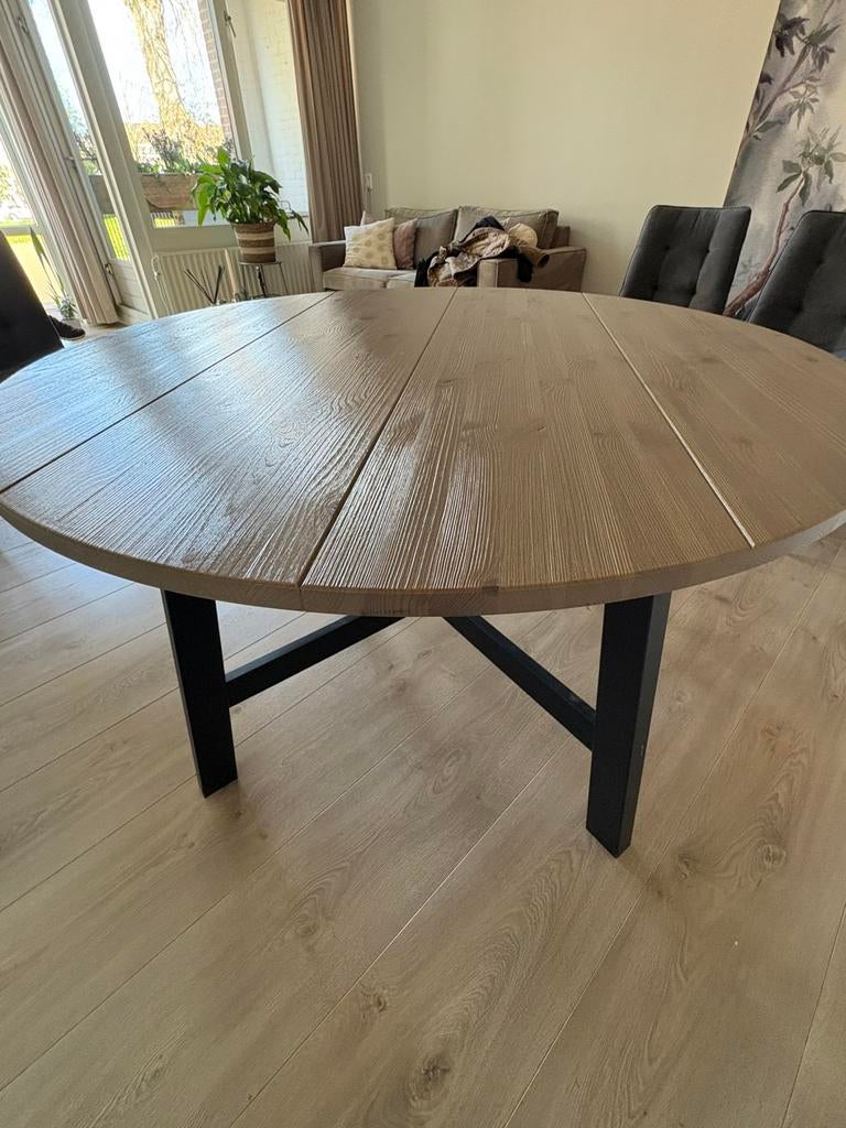 Zeer mooie WOOOD tafel Derby - 74xØ120 cm, Ophalen, Zo goed als nieuw, Rechthoekig, 50 tot 100 cm