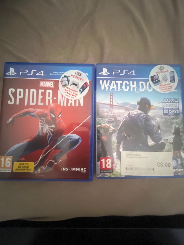PlayStation video games Spider-Man en watchdogs 2, Spelcomputers en Games, Games | Sony PlayStation 4, Ophalen, Online, Vechten