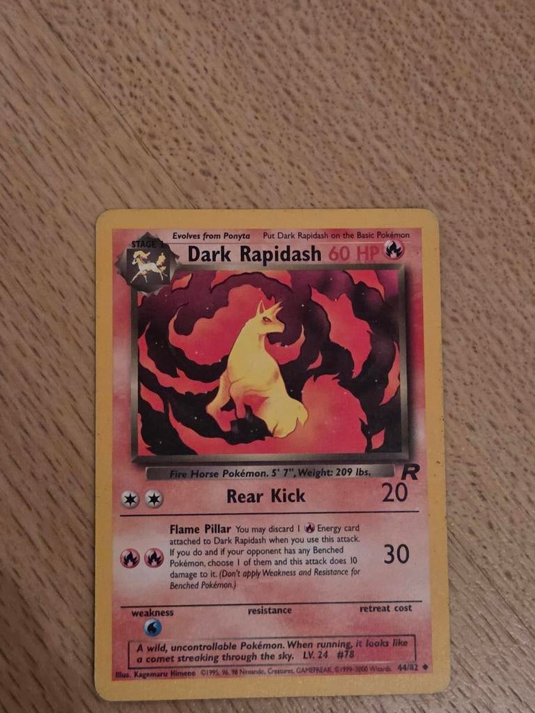 Pokemon kaart Dark Rapidash 1999, Ophalen of Verzenden