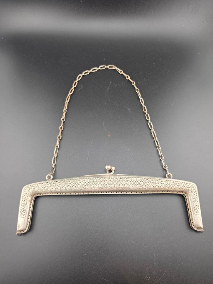 Antieke Zilveren Beugel voor Handtas/Portemonnee beurs, Antiek en Kunst, Antiek | Goud en Zilver, Zilver, Ophalen of Verzenden