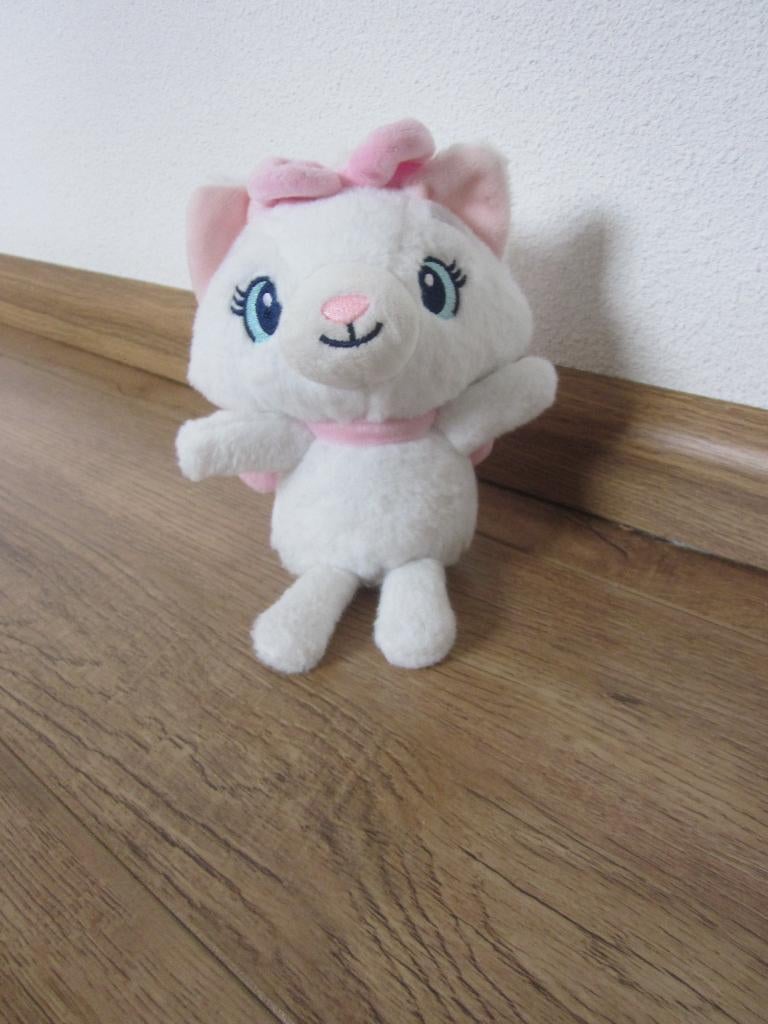 Disney wit roze pluche poes Marie van de Aristokatten licht, Kinderen en Baby's, Ophalen of Verzenden, Zo goed als nieuw