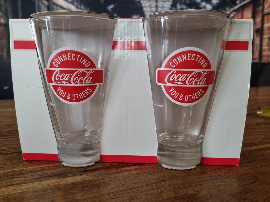 Coca-Cola glazen set - Connecting You & Others, Ophalen of Verzenden, Gebruiksvoorwerp