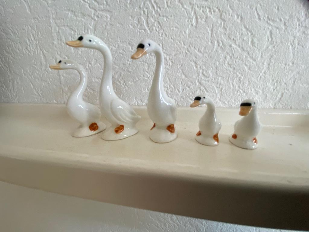 Pasen 5 porseleinen Zwanen zgan, Ophalen of Verzenden, Zo goed als nieuw