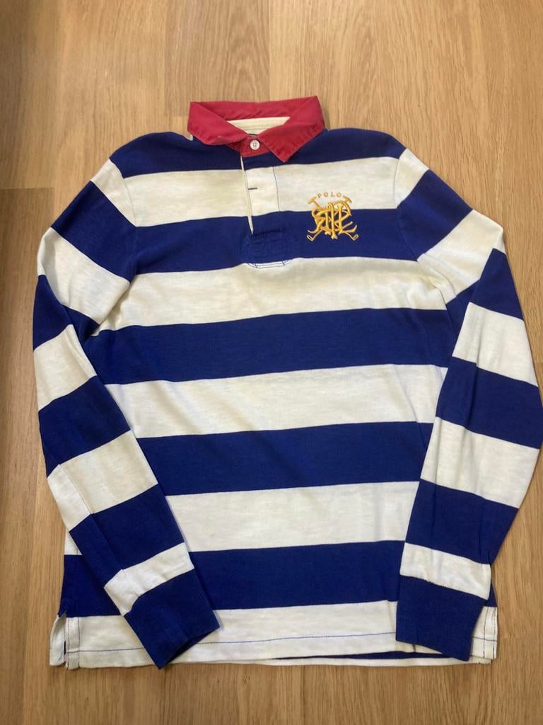 VTG Ralph Lauren Color Striped Rugbypolo M - Custom Fit, Kleding | Heren, Polo's, Ralph Lauren, Ophalen of Verzenden, Zo goed als nieuw