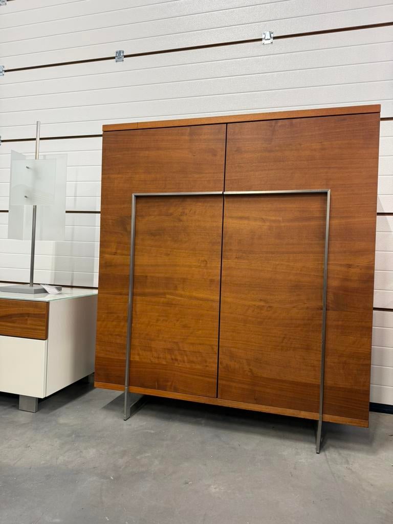 Bert Plantagie Vision Servieskast Design Kast noten hout, Gebruikt, Ophalen of Verzenden, Minder dan 100 cm, Bert Plantagie