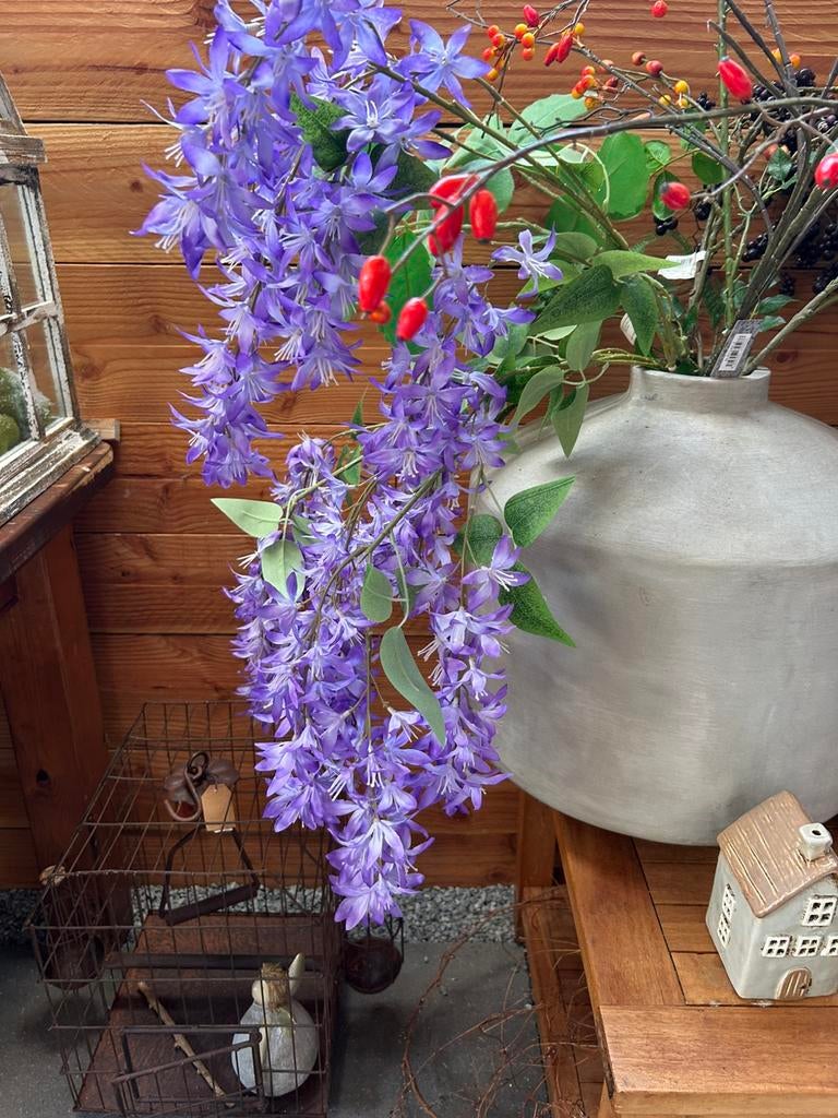 Kunstbloemen. Wisteria. Blauwe regen., Ophalen of Verzenden, Zo goed als nieuw