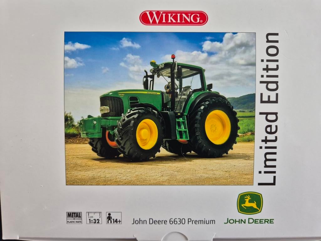 Wiking John Deere 6630 Premium Tractor 1:32 Limited Edition, Ophalen of Verzenden