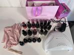 UVlamp voor gelnagels + 19 potjes gelnagellak en accessoires, Overige kleuren, Ophalen of Verzenden, Zo goed als nieuw, Handen en Nagels