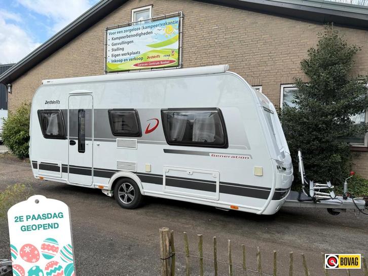Dethleffs Generation 465 EL +luifel+mover+airco, Caravans en Kamperen, Caravans, tot en met 4, Overige, Dethleffs, 2 aparte bedden