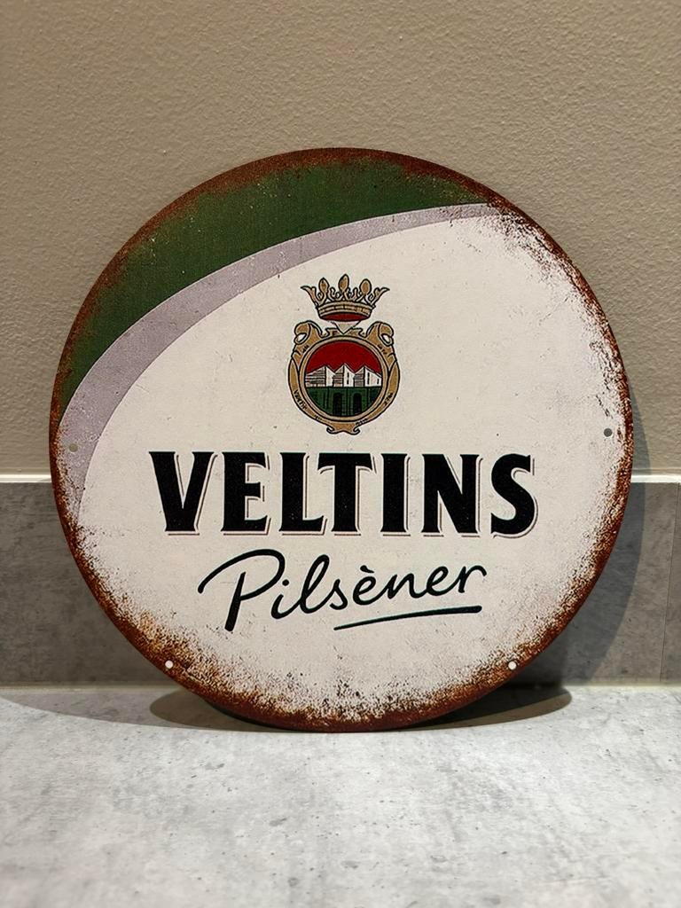 Mancave Bar Café Wanddecoratie metalen bordje Veltins bier, Verzamelen, Biermerken, Ophalen of Verzenden, Zo goed als nieuw, Reclamebord, Plaat of Schild