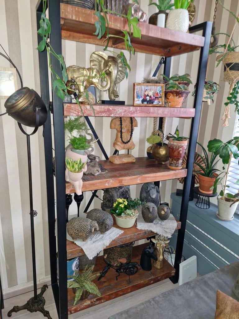 Grote open kast van driftwood met staal., Ophalen