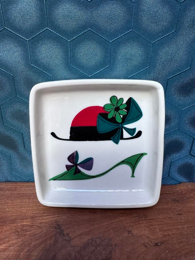 Vintage Helmut Krüger Porselein – Hoed & Schoen – Jaren '50, Ophalen of Verzenden