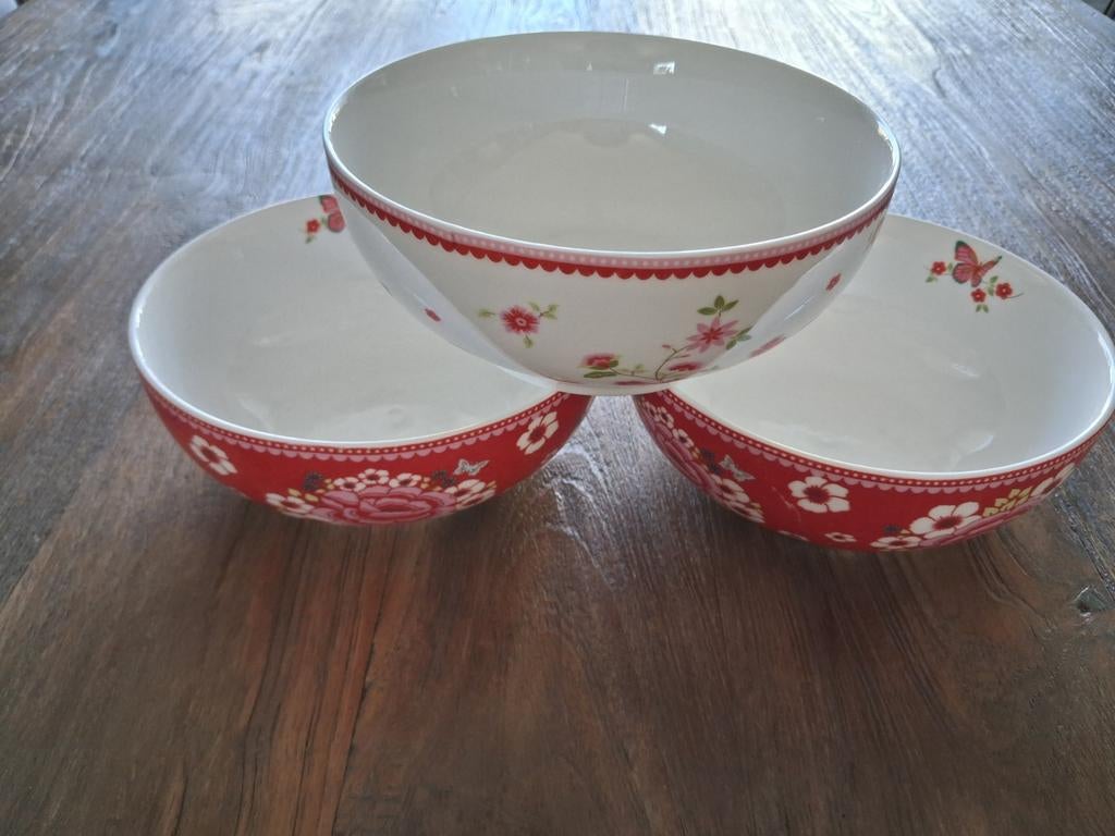 3 x grote schaal 16,5 cm Room Seven, Huis en Inrichting, Keuken | Servies, Ophalen, Gebruikt, Overige stijlen, Glas