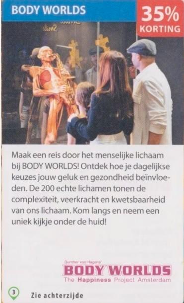 BODY WORLDS: The Happiness Project 35% kortingsbon, Tickets en Kaartjes, Musea, Drie personen of meer, Ticket of Toegangskaart