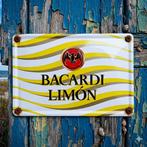 Vintage Reclamebord BACARDI LEMON Cuba Beach Bar Blikvanger!, Ophalen of Verzenden, Gebruikt, Reclamebord