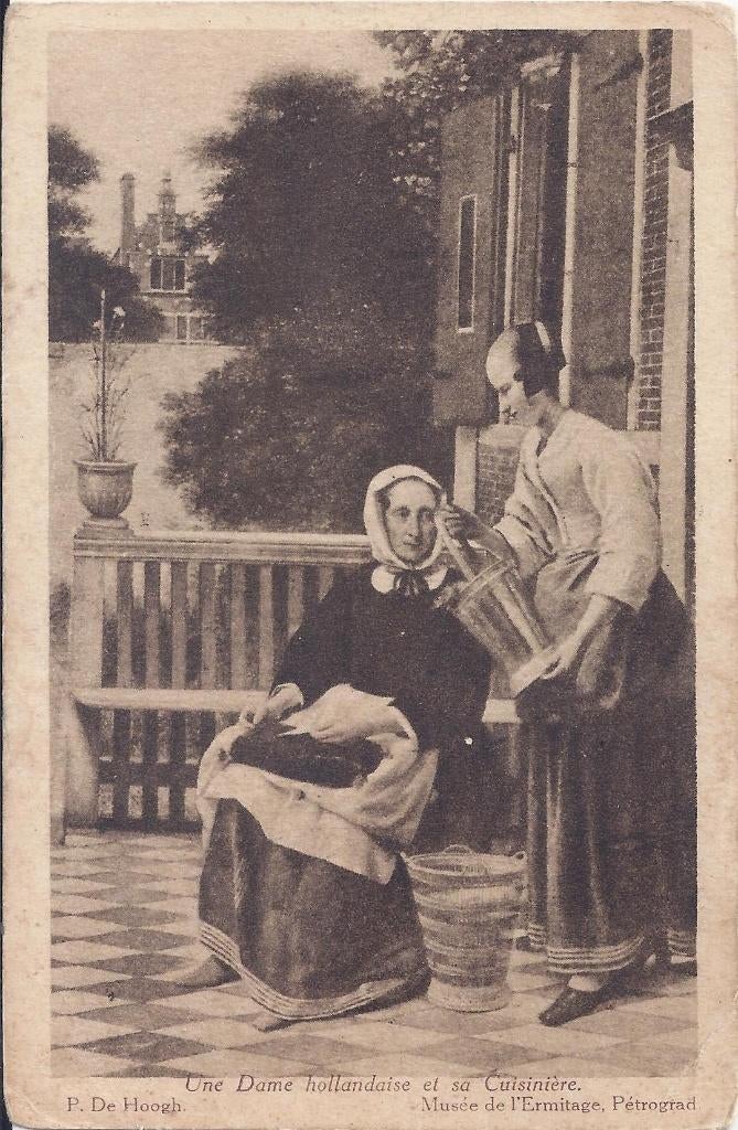 Dame P.de Hoogh Oude ongelopen Ansichtkaart 857, Ophalen of Verzenden, 1960 tot 1980, Ongelopen, Overige thema's