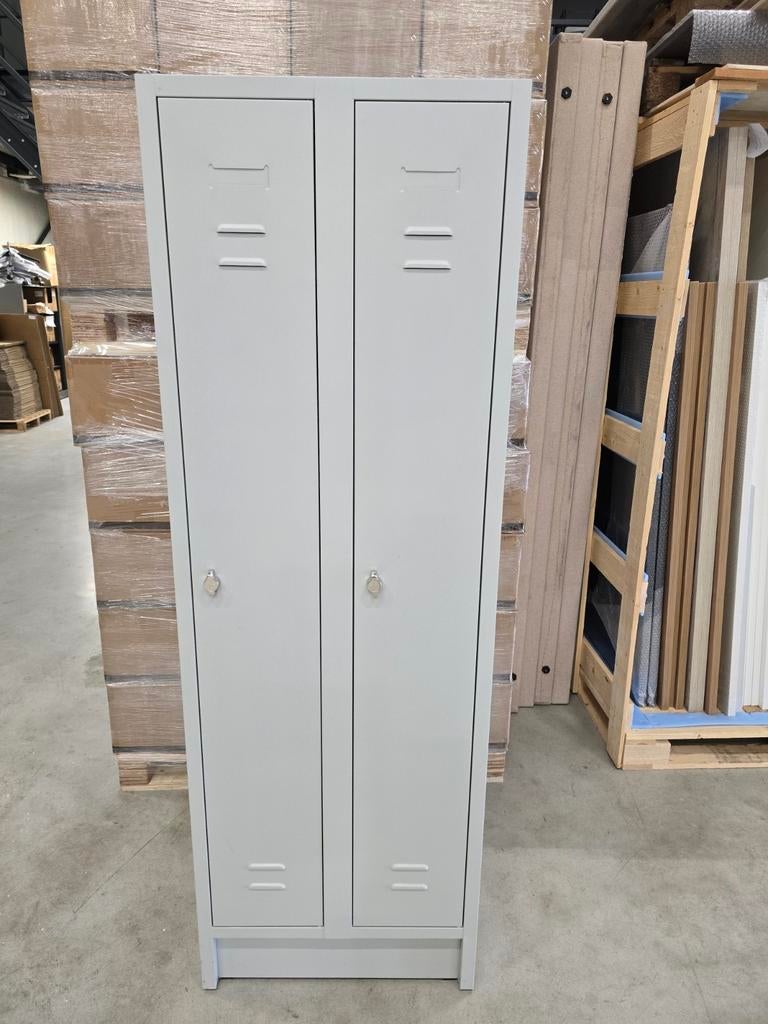 Metalen Garderobekast 2-Deurs- Grijs, Metalen Lockerkast, Huis en Inrichting, Kasten | Kledingkasten, Onbekend, Nieuw, Onbekend