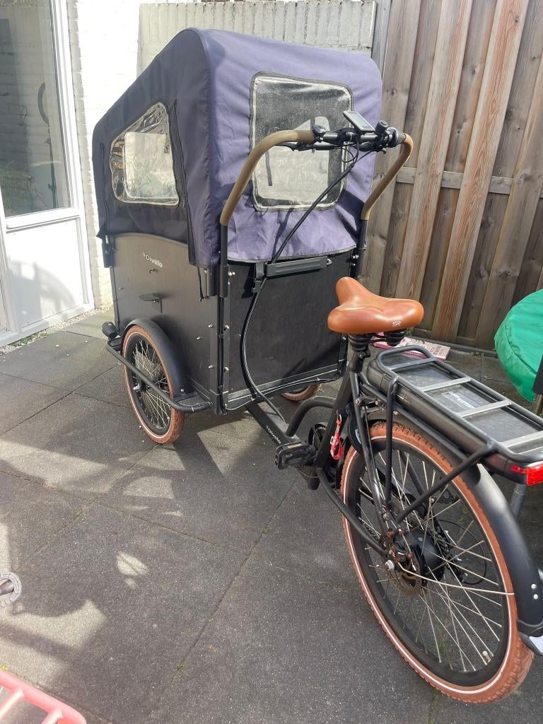 Qivelo City Plus elektrische bakfiets, 4 kinderen of meer, Huif, Zo goed als nieuw, Ophalen
