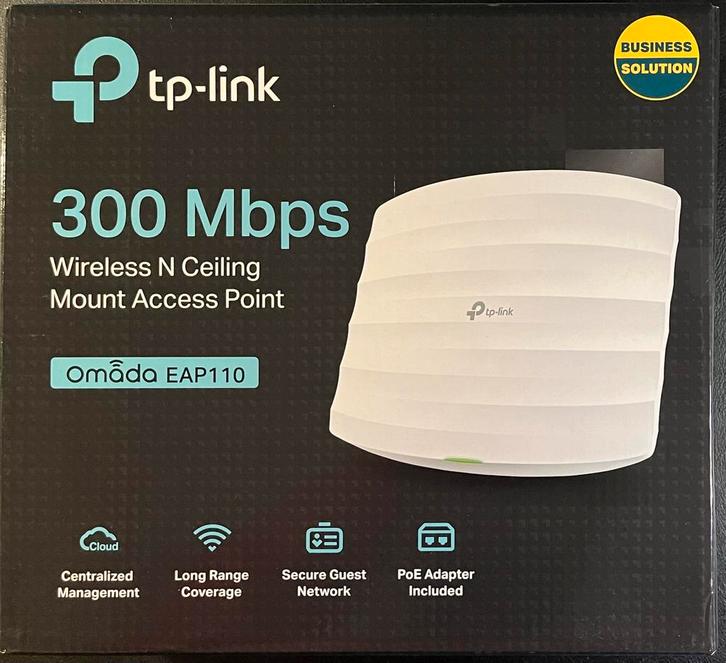 TP-Link Omada EAP110 - PoE Access Point, Computers en Software, Accesspoints, Gebruikt, Ophalen