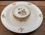 Koninklijke Plateelfabriek,Petit four set , Gouddecratie,, Ophalen of Verzenden